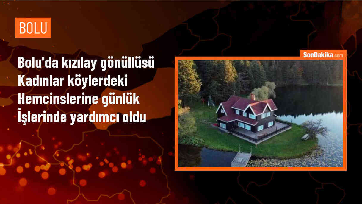 Bolu\'da Kızılay gönüllüsü kadınlar köylerde annelere yardım etti