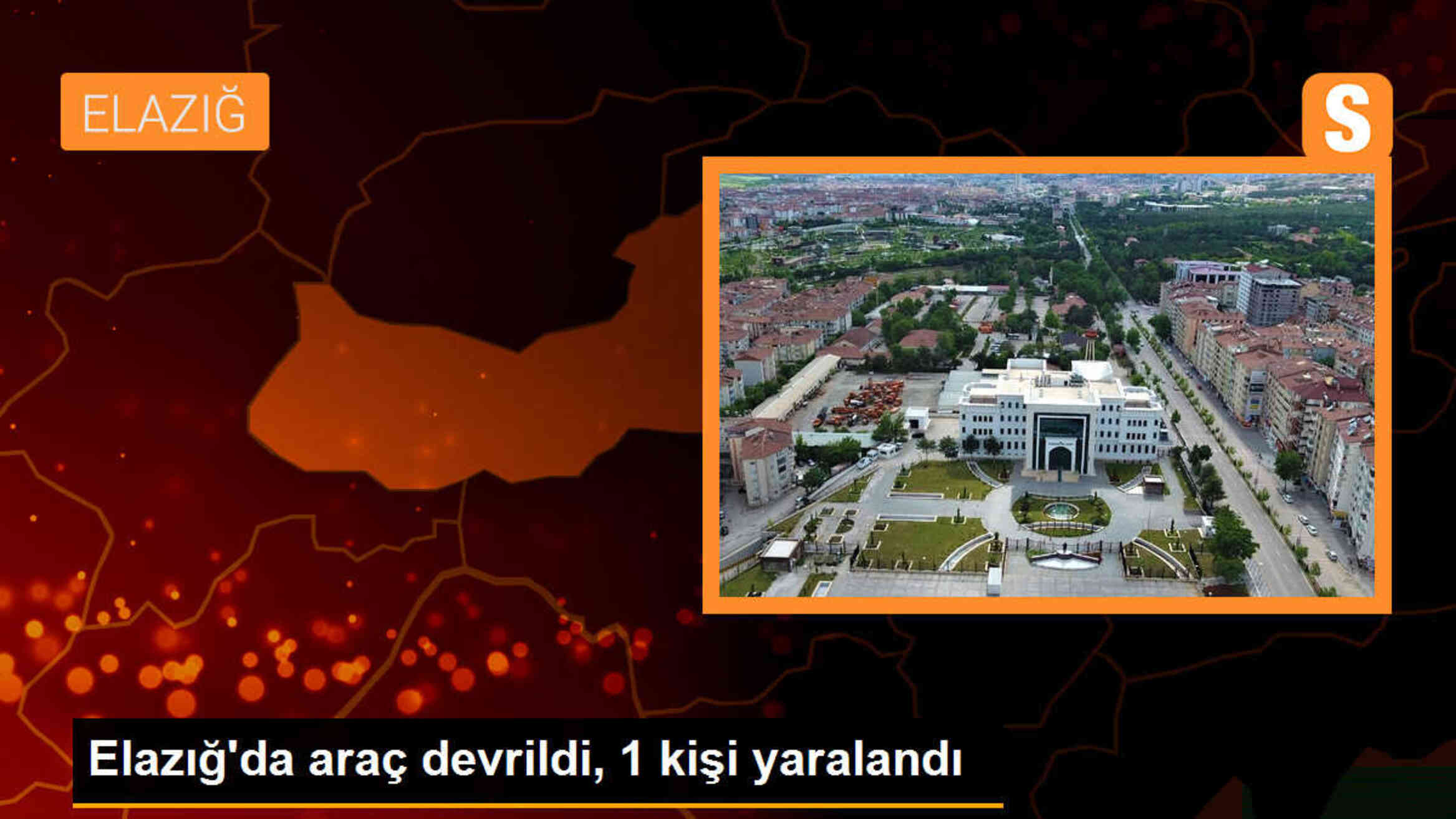 Elazığ\'da sürücüsünün direksiyon hakimiyetini kaybettiği araç devrildi, 1 kişi yaralandı