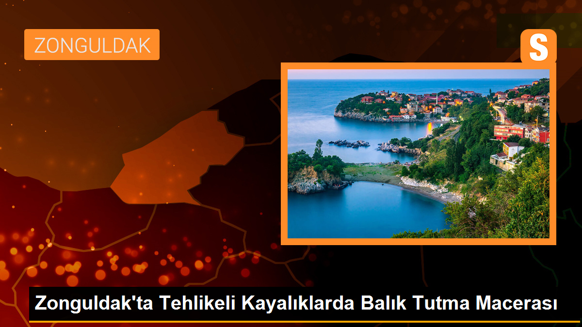 Zonguldak\'ta Tehlikeli Kayalıklarda Balık Tutma Çabası