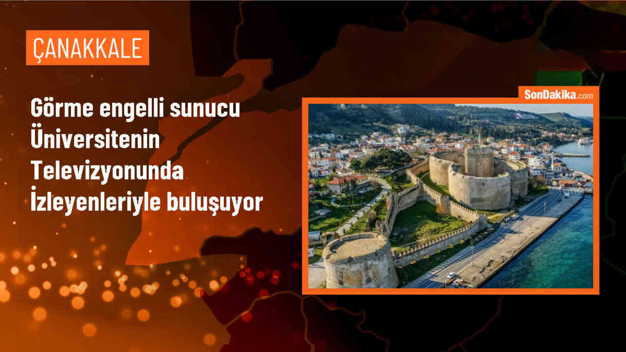 Görme engelli Naile Erdem, üniversitenin radyo ve televizyon kanalında program sunarak örnek oluyor