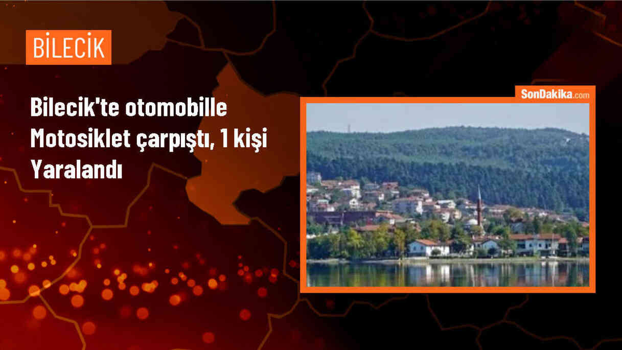 Bilecik\'te otomobil ile motosiklet çarpışması: 1 yaralı