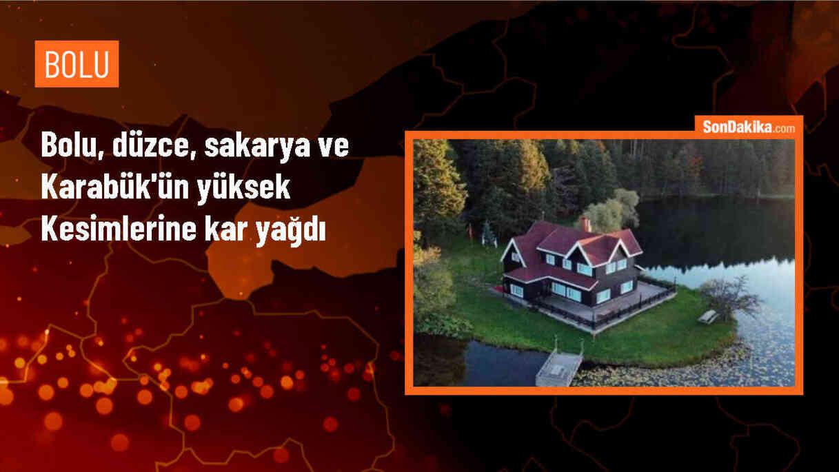 Bolu, Düzce, Sakarya ve Karabük\'ün yüksek kesimlerine kar yağdı