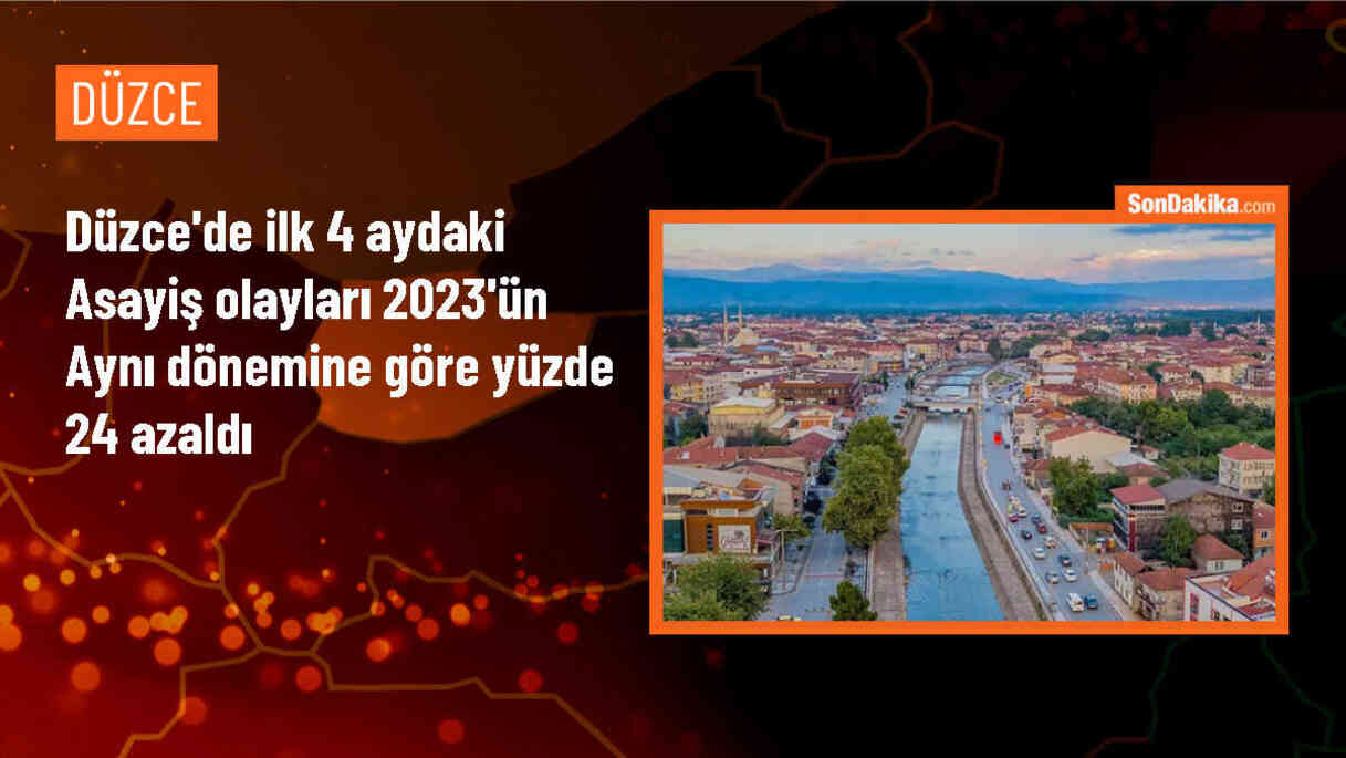 Düzce\'de asayiş olaylarında yüzde 24 azalış yaşandı