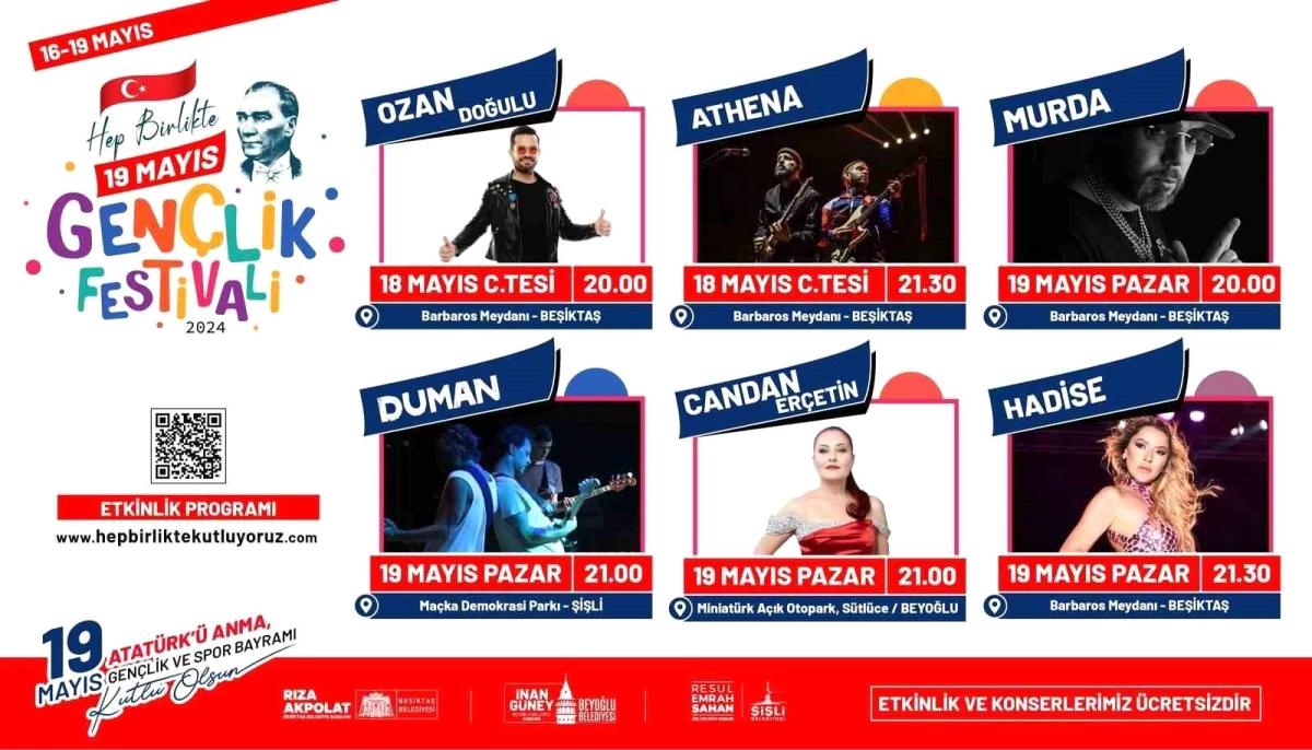İstanbul\'da Hep Birlikte 19 Mayıs Gençlik Festivali Düzenleniyor