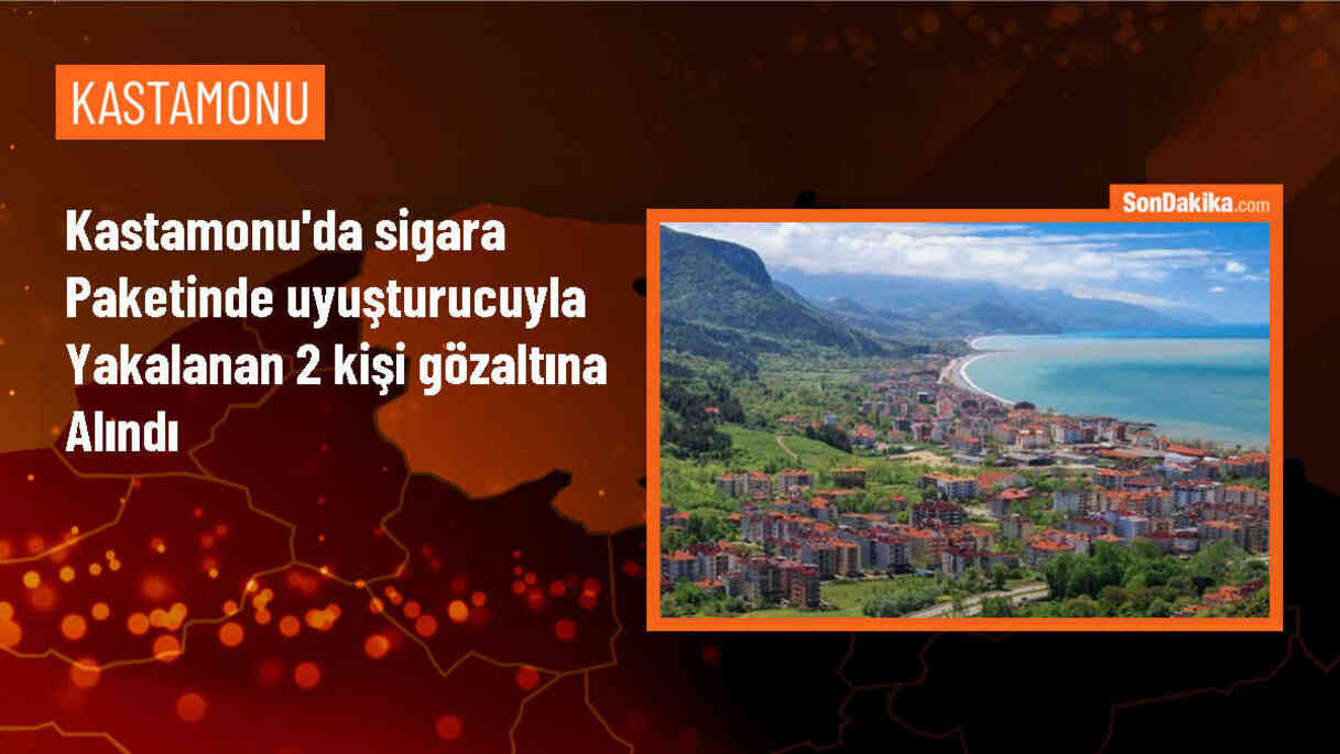 Kastamonu\'da sigara paketine gizlenmiş uyuşturucuyla yakalanan 2 şüpheli gözaltına alındı