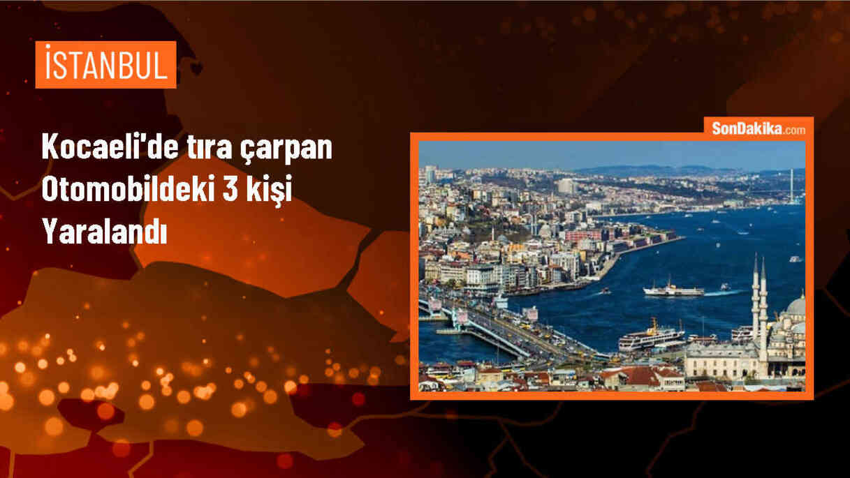Gebze\'de tıra çarpan otomobilde 3 kişi yaralandı