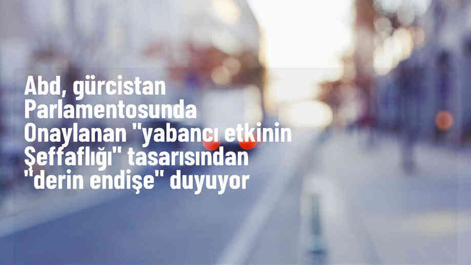 ABD, Gürcistan\'da kabul edilen yasa tasarısından derin endişe duyuyor