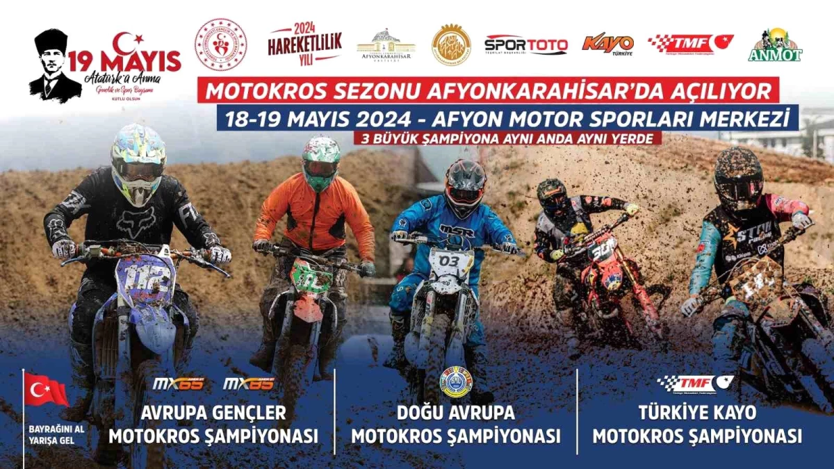 Afyonkarahisar\'da Motokros Şampiyonaları Düzenlenecek