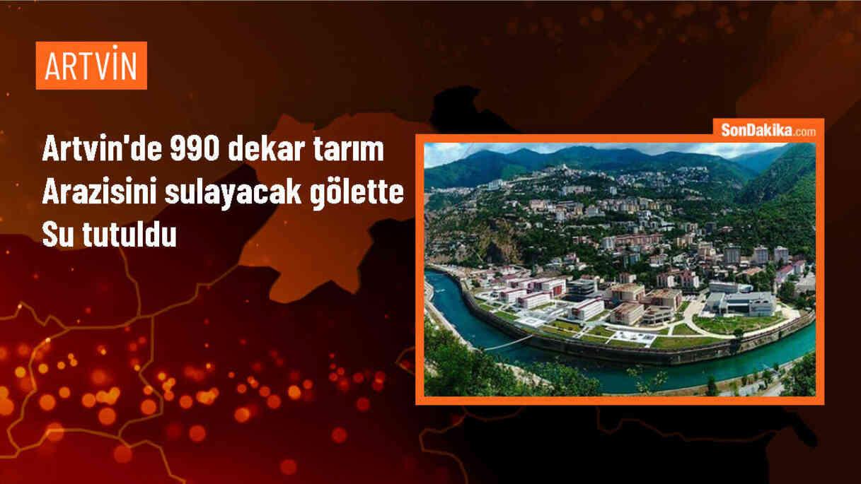 Artvin Yusufeli\'de Kılıçkaya Göleti\'nde su tutulmaya başlandı