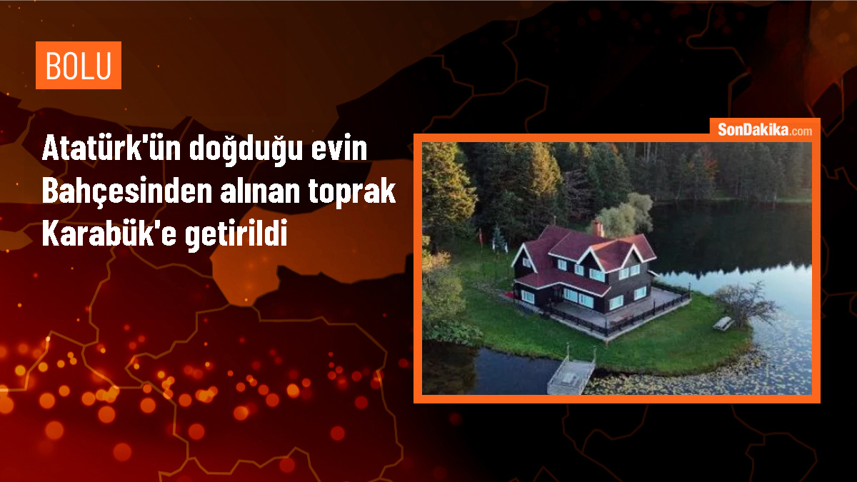 Atatürk\'ün doğduğu evin toprağı ve Türk bayrağı bisikletliler tarafından Karabük\'e getirildi