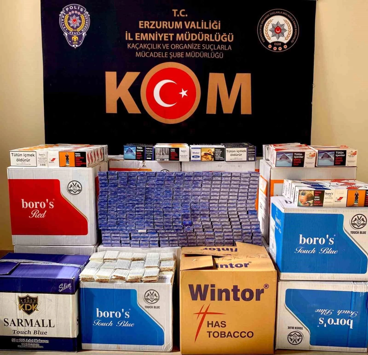 Erzurum\'da Kaçak Sigara Operasyonu: 195.000 Adet Sigara Ele Geçirildi