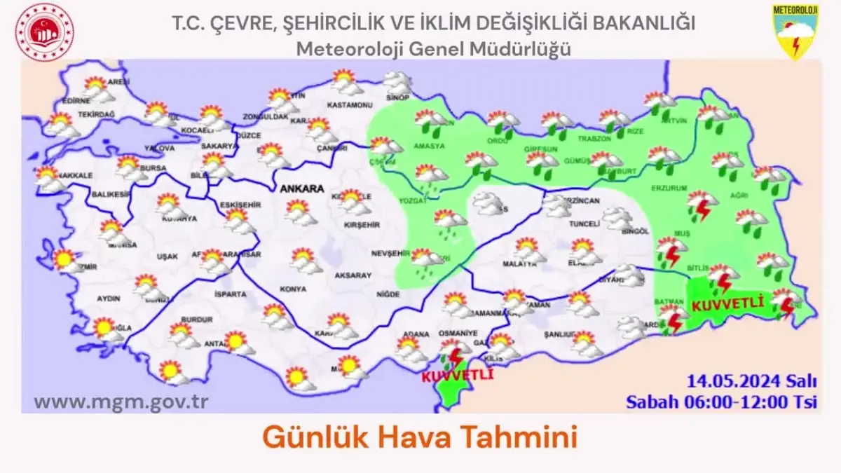 Meteoroloji 9 il için yerel kuvvetli sağanak uyarısı yaptı