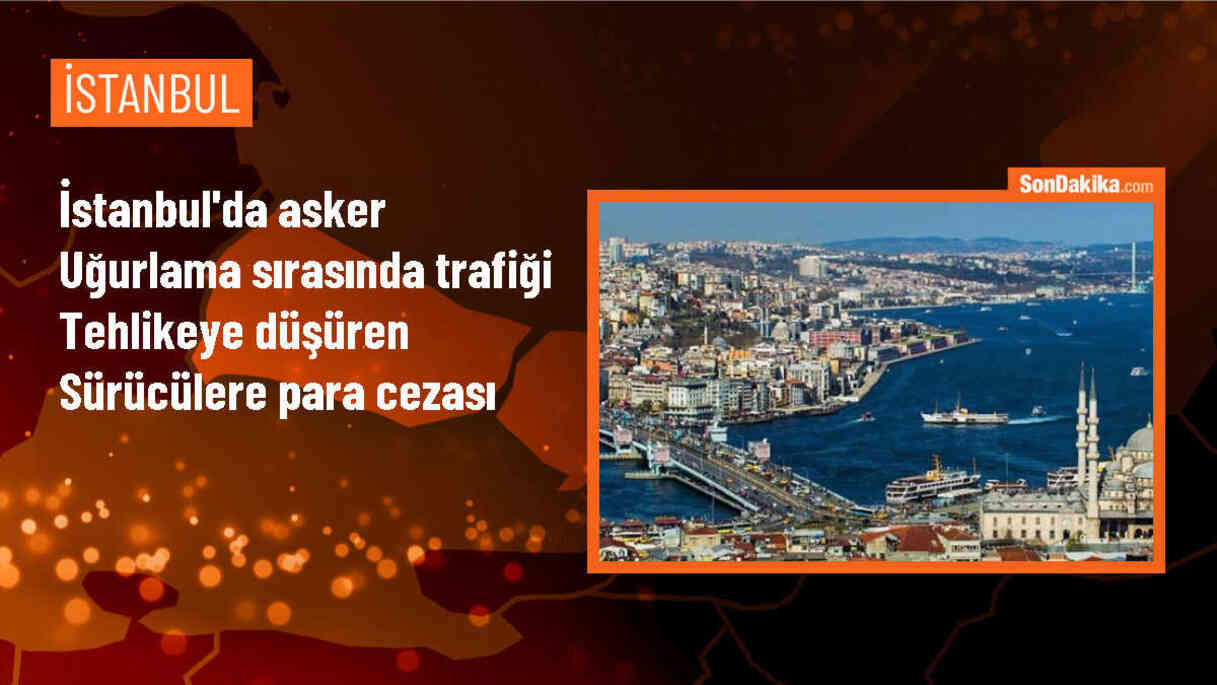 Küçükçekmece\'de asker uğurlama konvoyunda trafik tehlikesi