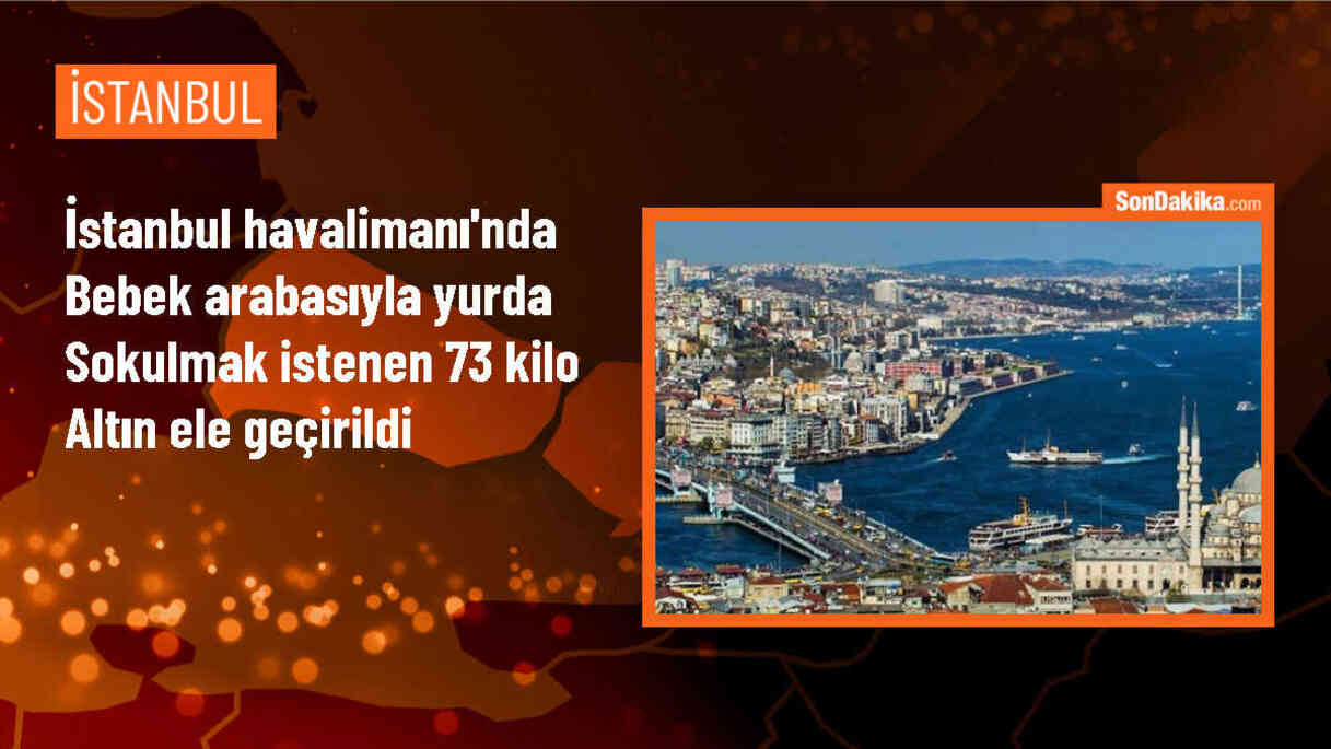 İstanbul Havalimanı\'nda Bebek Arabasında Kaçak Yollardan Yurda Sokulmaya Çalışılan 73 Kilo Altın Bulundu