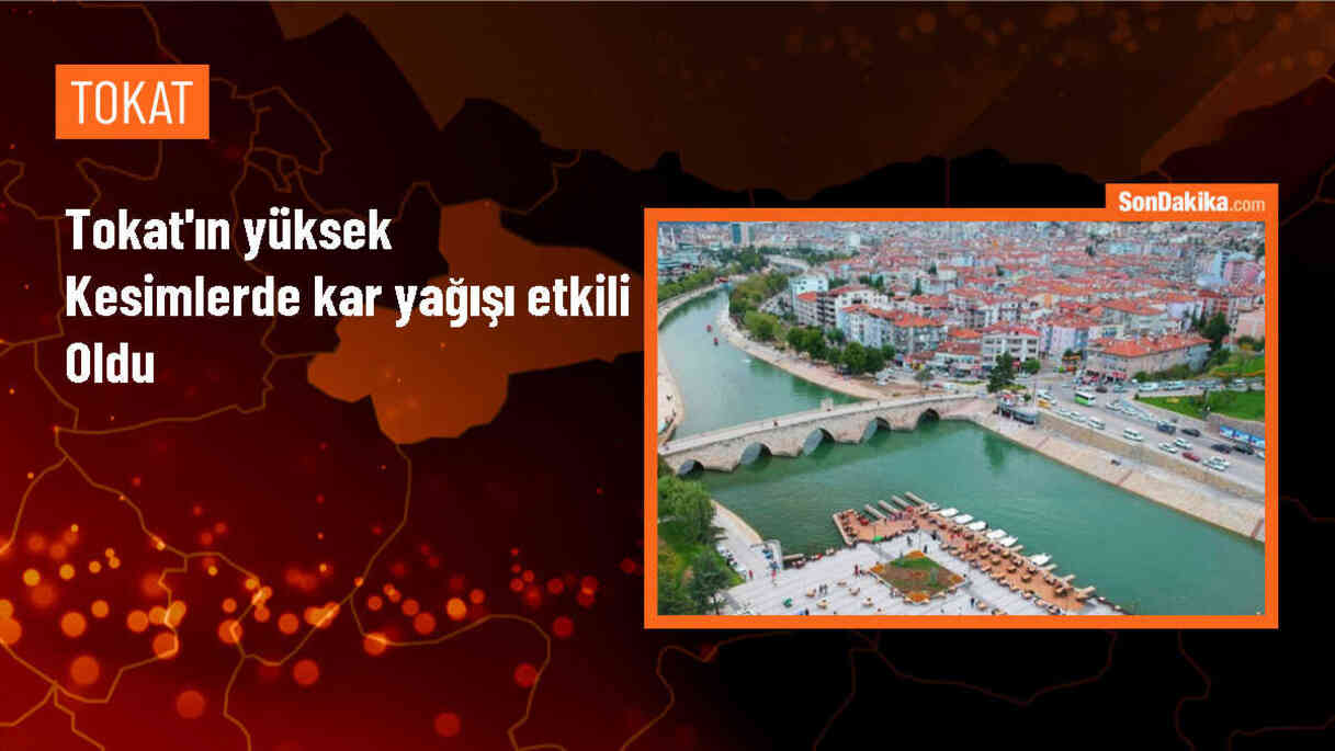 Tokat\'ın Başçiftlik ilçesinde yaylalarda kar yağışı