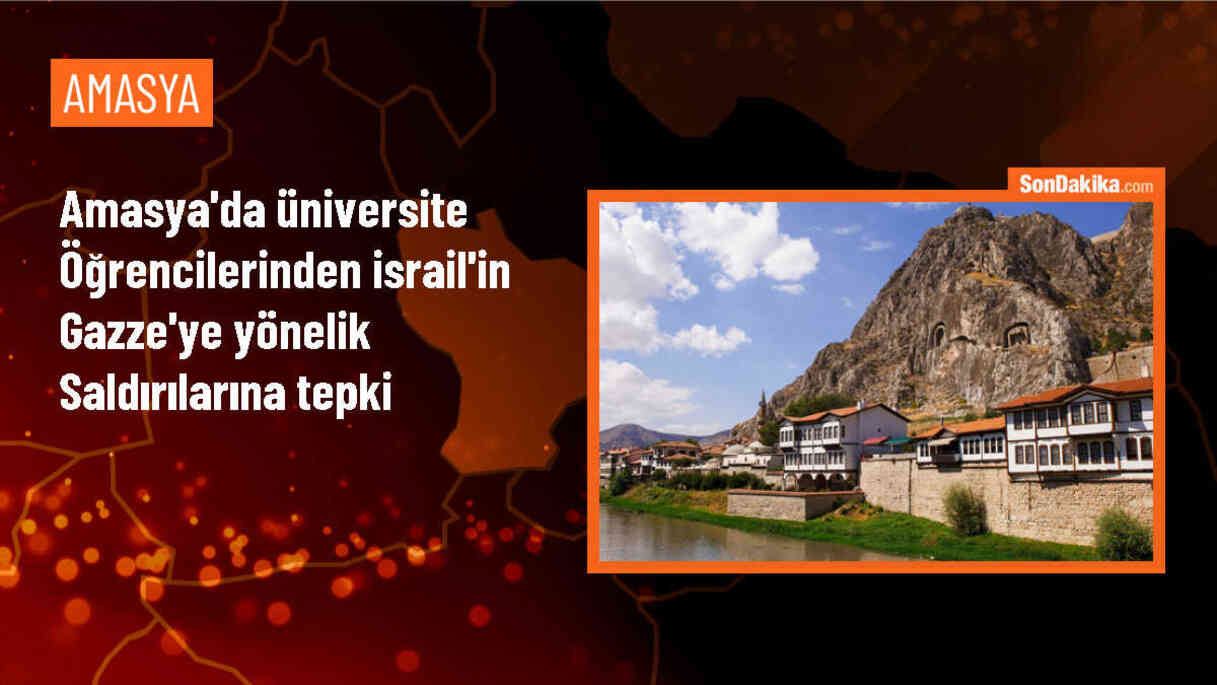 Amasya Üniversitesi Öğrencileri İsrail\'in Filistin\'e Saldırılarını Protesto Etti