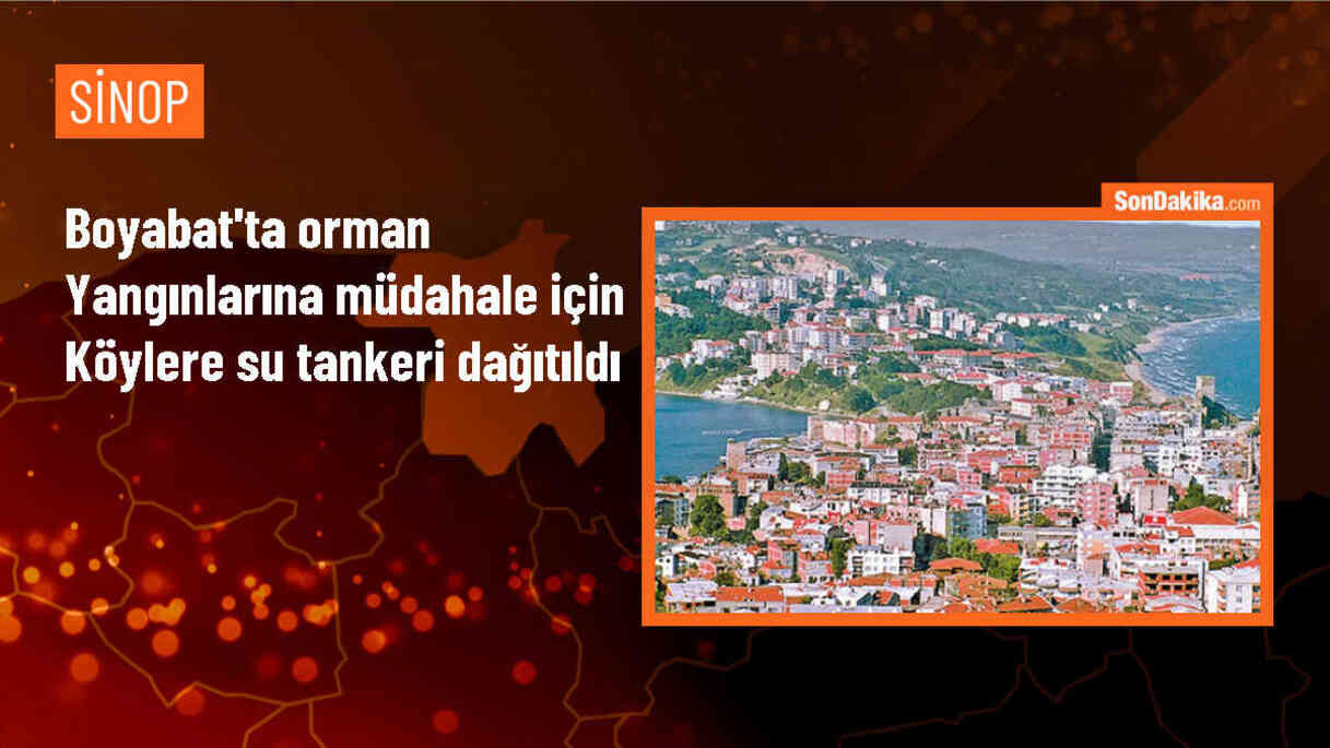 Boyabat\'ta Orman Yangınlarına Müdahale İçin Köylere Su Tankeri Dağıtıldı
