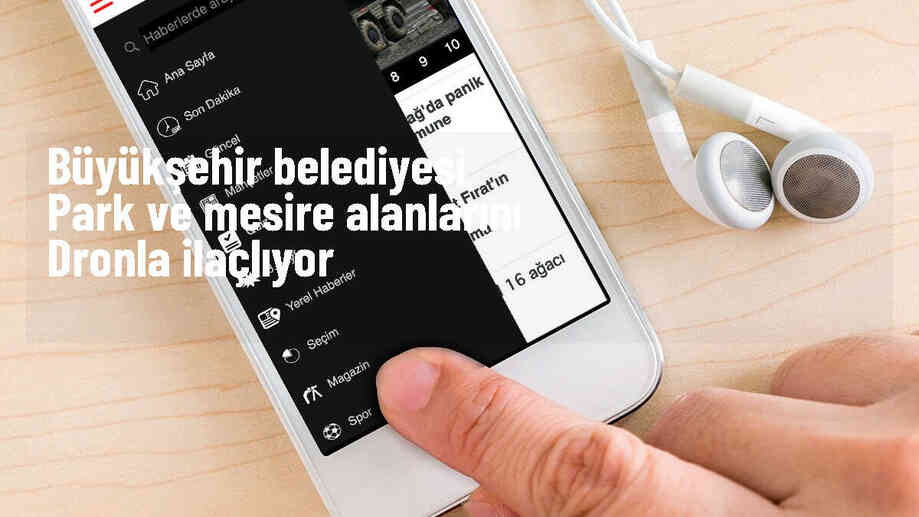 Büyükşehir Belediyesi, park ve mesire alanlarında dron ile ilaçlama yapıyor