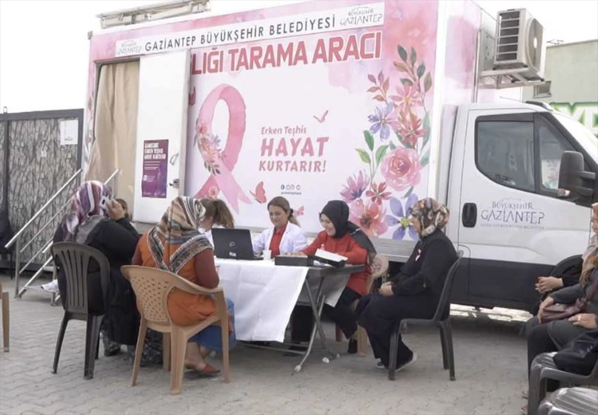 Gaziantep\'te mobil mamografi aracı ile kanser taraması yapıldı