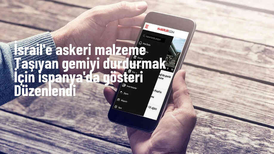 İspanya\'da İsrail\'e silah taşıyan gemiye karşı gösteri düzenlendi