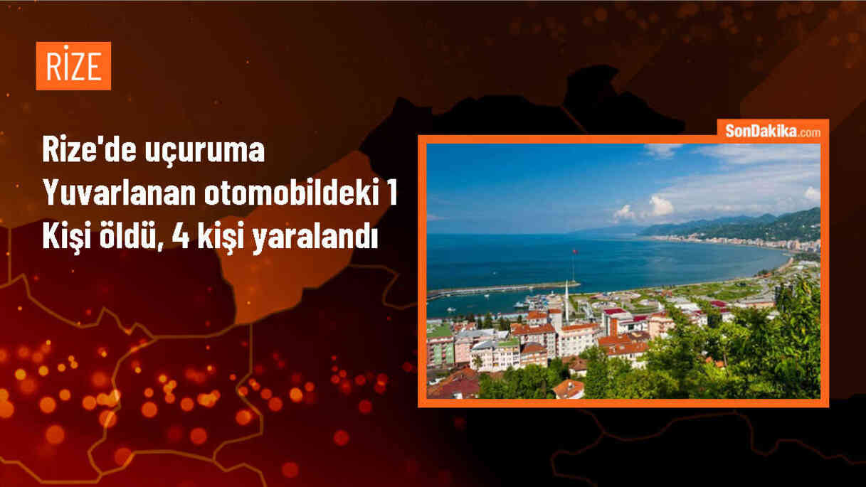 Rize Çayeli\'nde Otomobil Uçuruma Yuvarlandı: 1 Ölü, 4 Yaralı