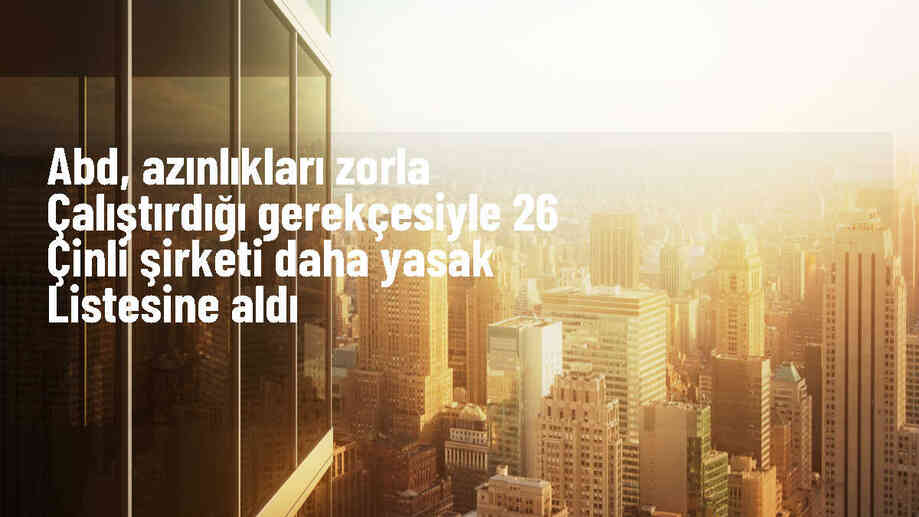 ABD, Uygur Türklerinin Zorla Çalıştırıldığı Şirketlerin Mallarının Ülkeye Girişini Yasakladı