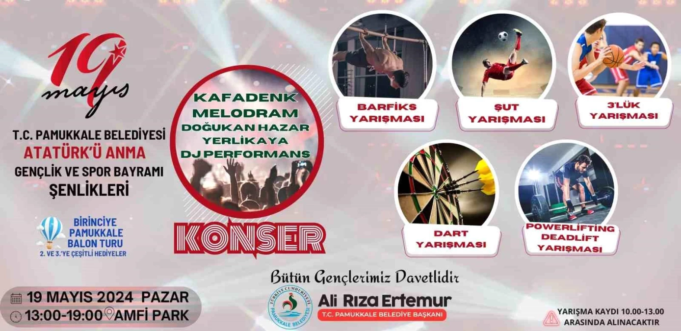 Pamukkale Belediyesi 19 Mayıs Şenlikleri Düzenliyor