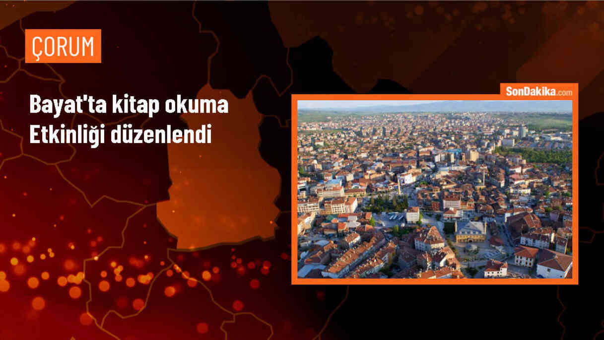 Çorum\'un Bayat ilçesinde kitap okuma etkinliği düzenlendi