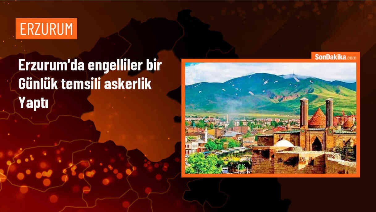 Erzurum\'da Engelliler İçin Temsili Askerlik Töreni Düzenlendi