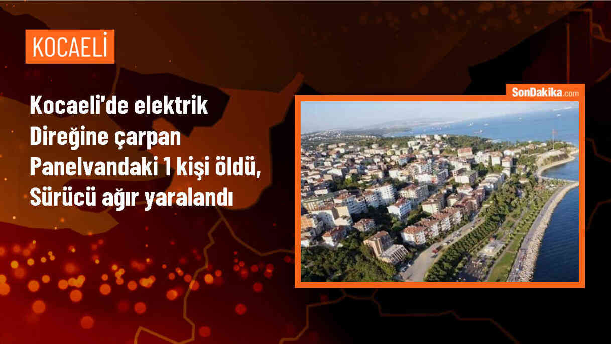 Kandıra\'da Panelvanın Elektrik Direğine Çarpması Sonucu 1 Ölü, 1 Ağır Yaralı