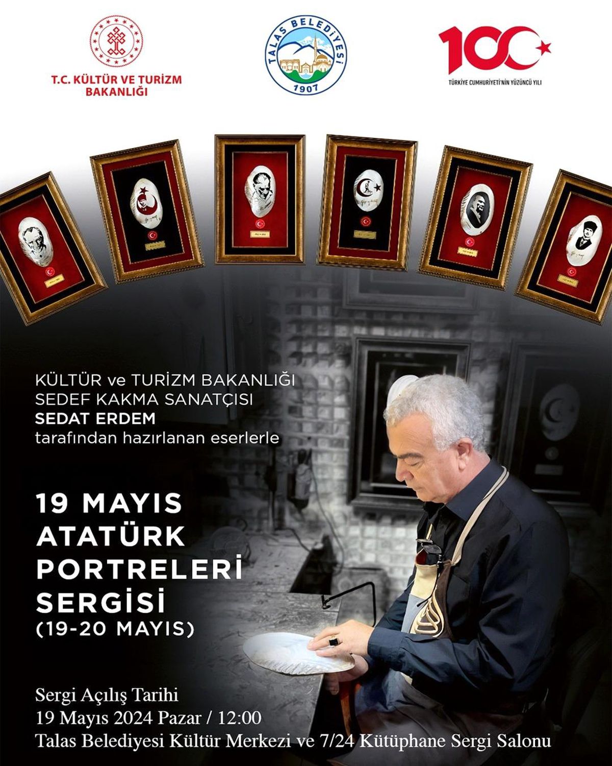 Talas Belediyesi Atatürk Portreleri Sergisi Açacak