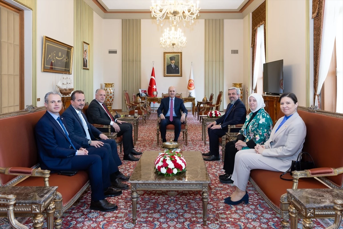 TBMM Başkanı Numan Kurtulmuş, Kosova Bölgesel Kalkınma Bakanı ve Kosova Demokratik Türk Partisi Genel Başkanı Fikrim Damka\'yı kabul etti