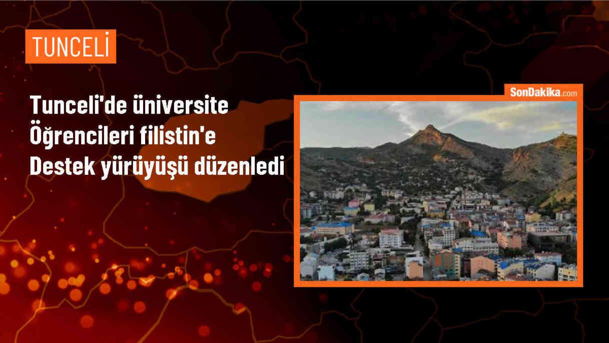 Tunceli\'de üniversite öğrencileri İsrail\'in Gazze\'ye yönelik saldırılarını protesto etti