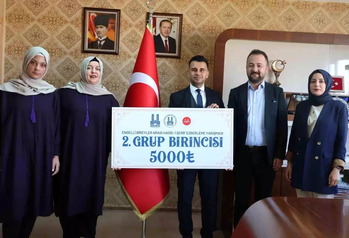 Erzurum\'da Engelli Bireyler Arası Hadis-i Şerif Ezberleme Yarışması Düzenlendi