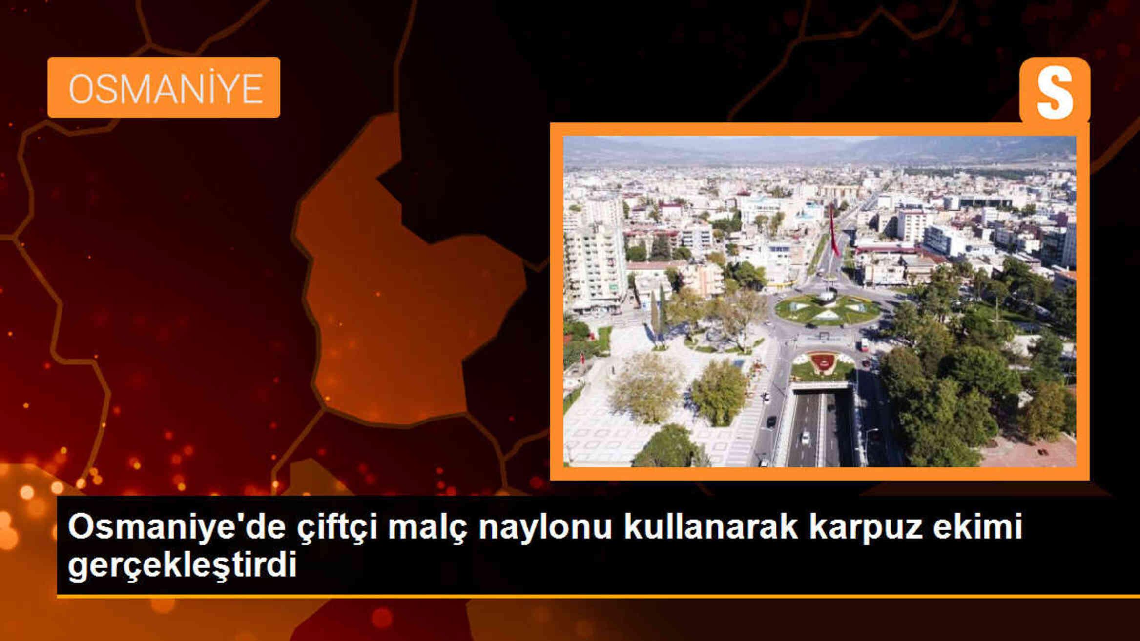 Osmaniye\'de Çiftçi Malç Naylonu Kullanarak Karpuz Ekimi Yaptı