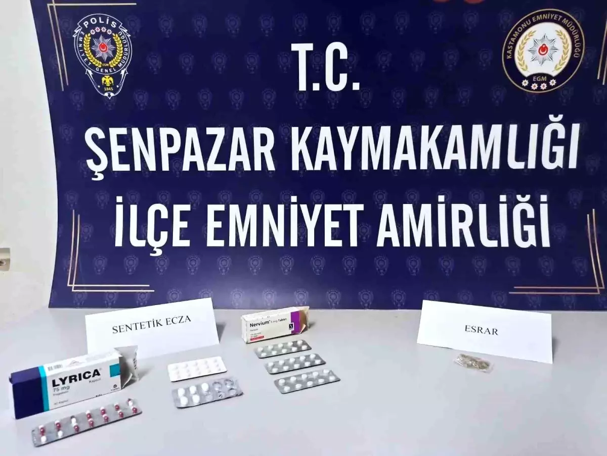 Kastamonu\'da yapılan operasyonda 57 adet sentetik ecza hapı ele geçirildi