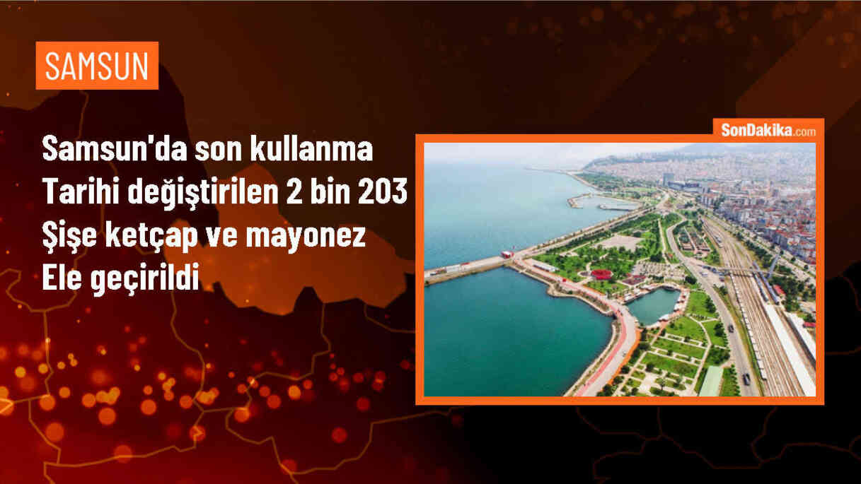 Samsun\'da 2 bin 203 şişe son kullanma tarihi değiştirilmiş ketçap ve mayonez ele geçirildi