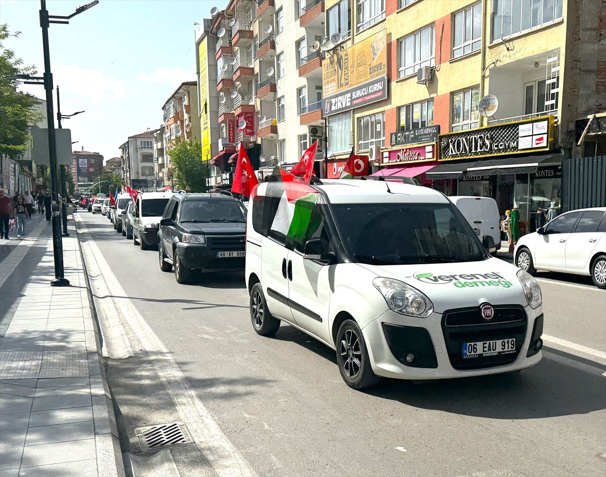 Aksaray\'da İsrail\'in Gazze\'ye yönelik saldırıları protesto edildi