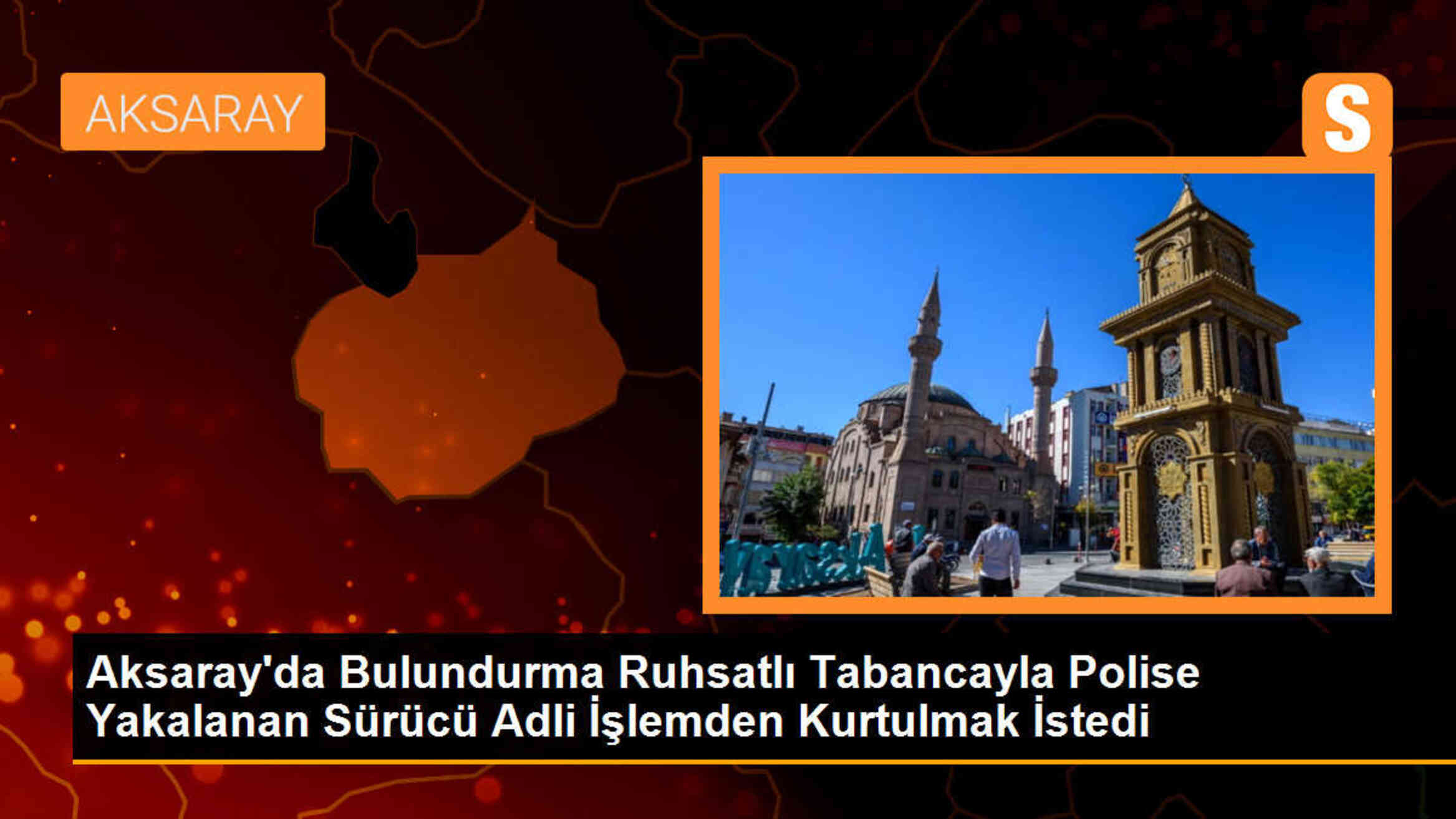 Aksaray\'da Bulundurma Ruhsatlı Tabancayla Polise Yakalanan Sürücü Adli İşlemden Kurtulamadı