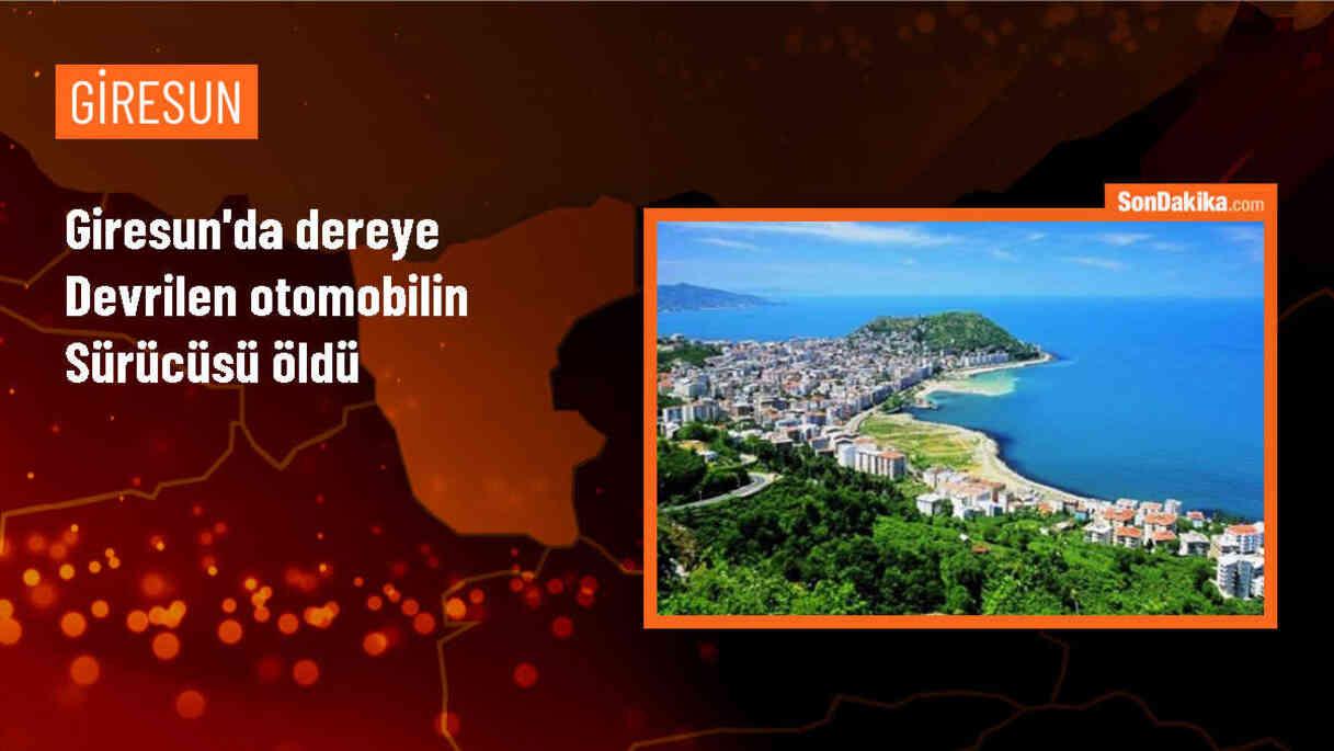 Giresun\'un Yağlıdere ilçesinde otomobil dereye devrildi, bir kişi hayatını kaybetti