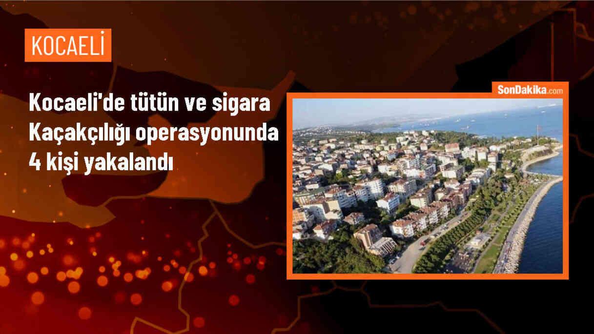 Kocaeli\'de Tütün ve Sigara Kaçakçılığı Operasyonunda 4 Kişi Gözaltına Alındı