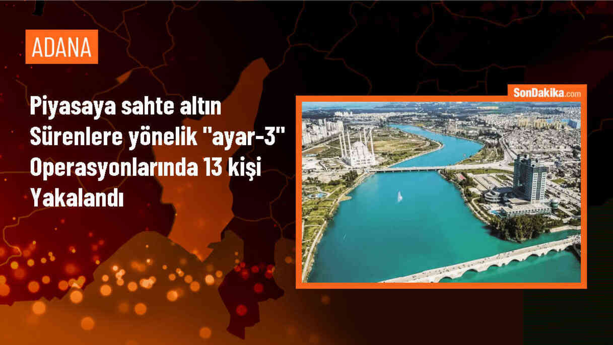 İçişleri Bakanı: Adana\'da sahte altın operasyonunda 13 kişi yakalandı