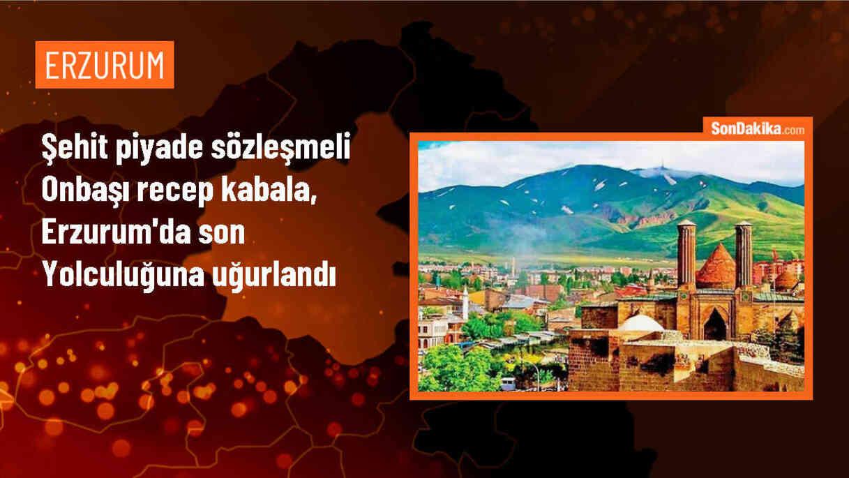 Pençe-Kaplan Operasyonu\'nda şehit olan Piyade Sözleşmeli Onbaşı Erzurum\'da toprağa verildi