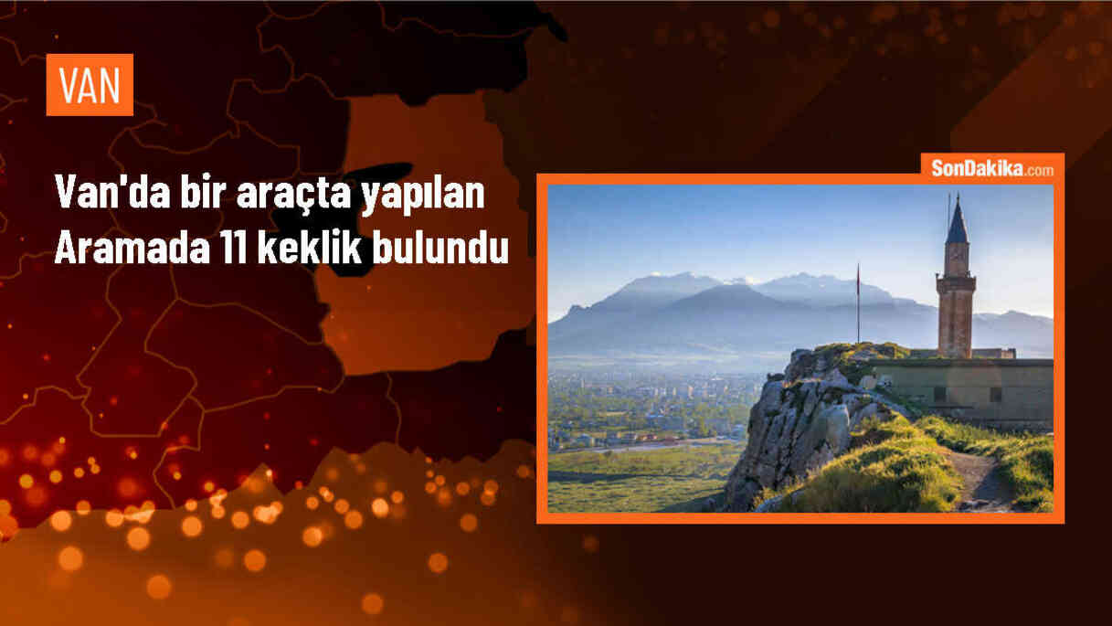 Van\'da araçta kaçak keklik bulundu