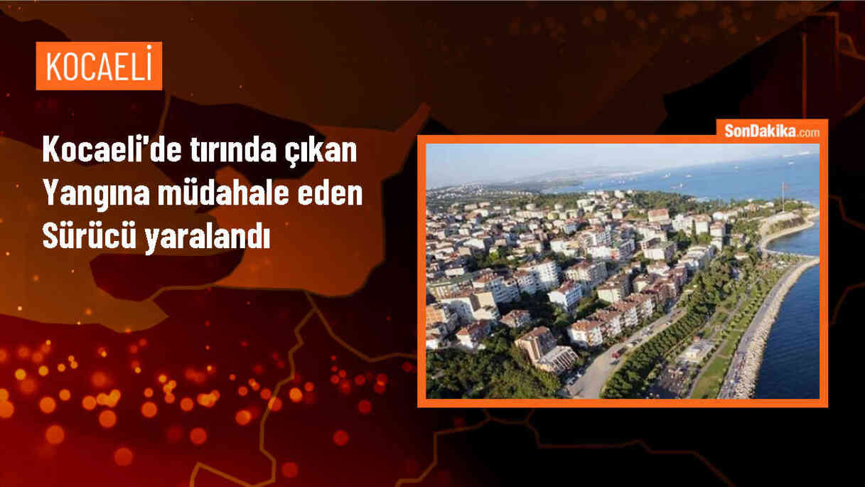 Gebze\'de park halindeki tırda çıkan yangında sürücü yaralandı