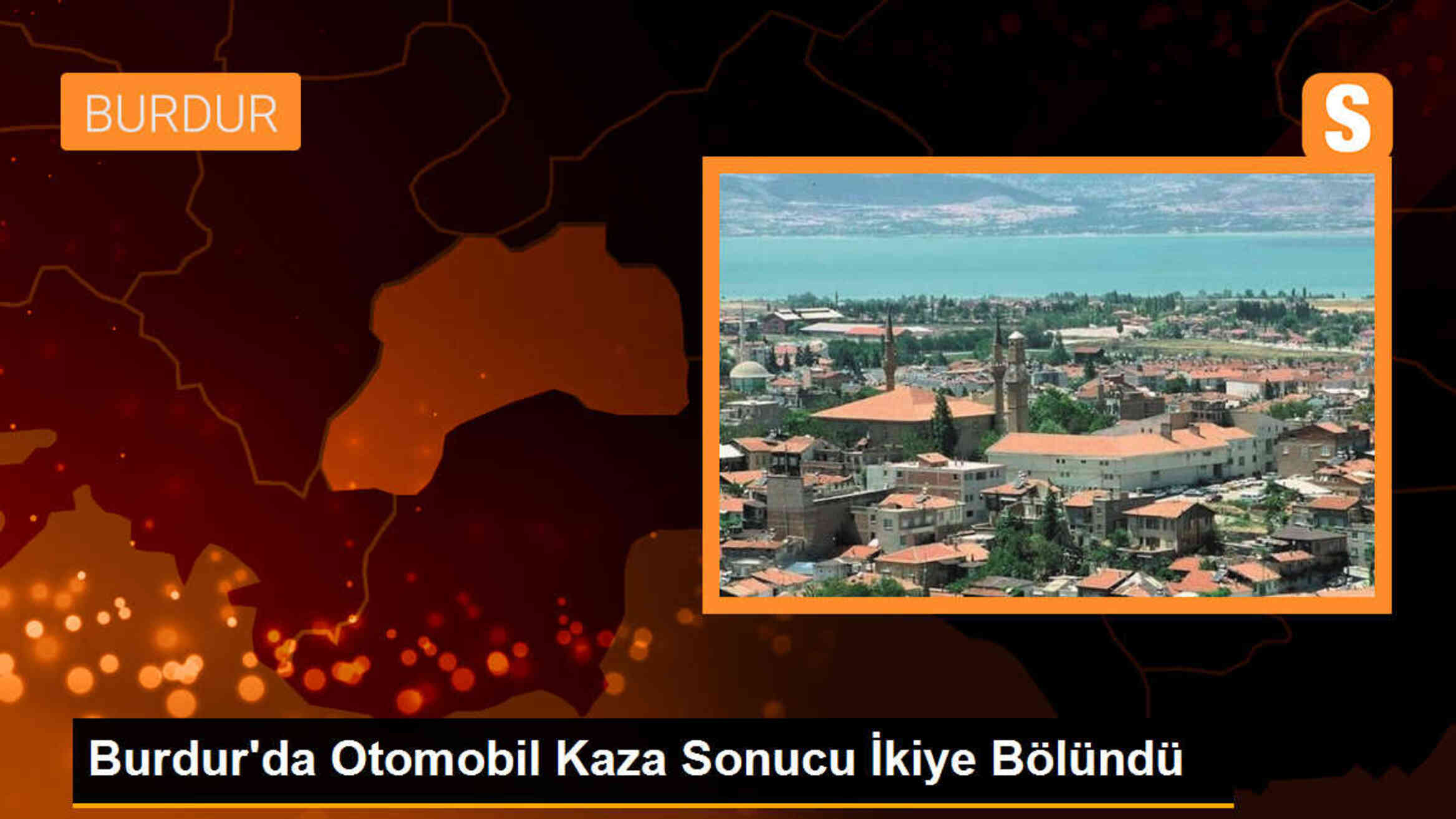 Burdur\'da Otomobil Refüje Çarptı: Sürücü Hafif Yaralandı