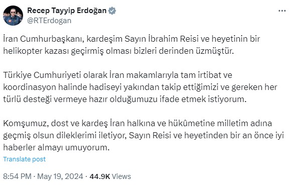 Tahran, yardım için Ankara'nın kapısını çaldı! Cumhurbaşkanı Erdoğan: Gereken her türlü desteği vermeye hazırız