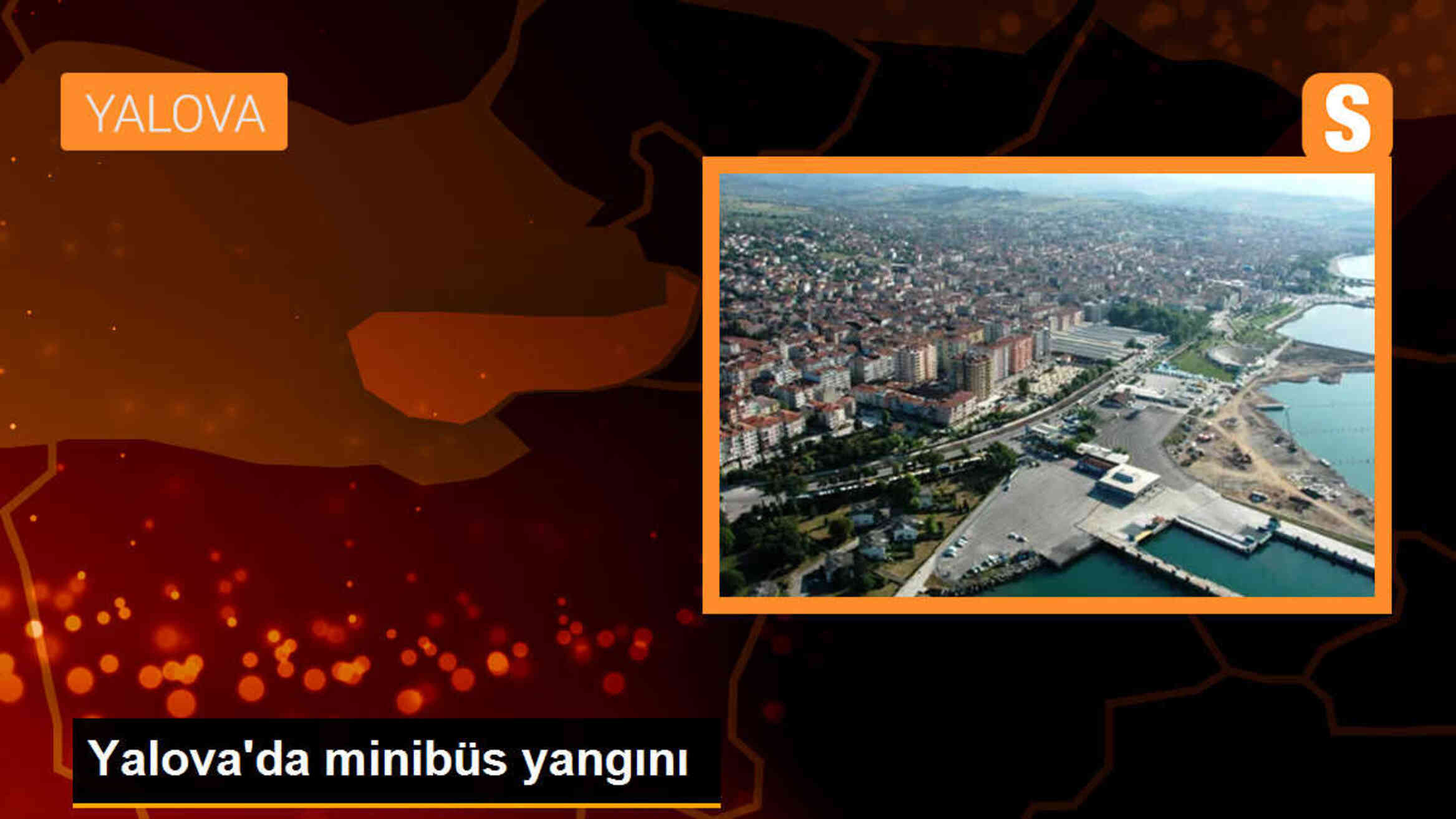 Yalova\'da minibüs yangını: Minibüs kullanılmaz hale geldi