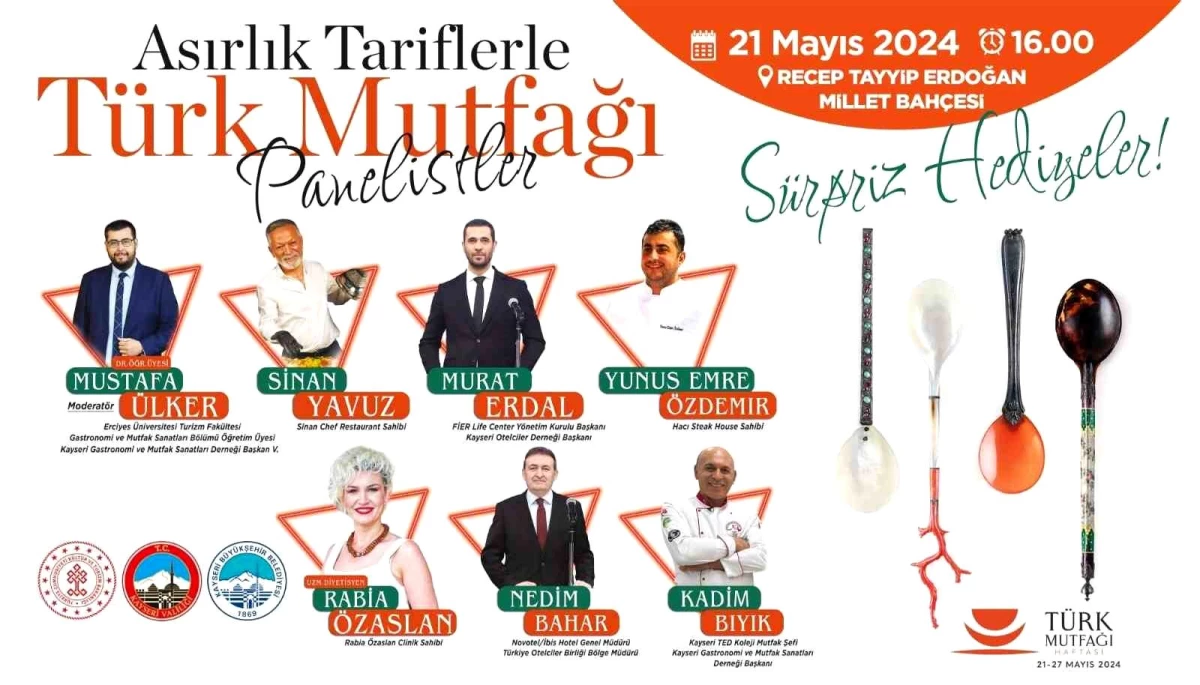 Kayseri Büyükşehir Belediyesi, Türk Mutfağı Haftası\'nda \'Asırlık Tariflerle Türk Mutfağı\' Paneli Düzenliyor