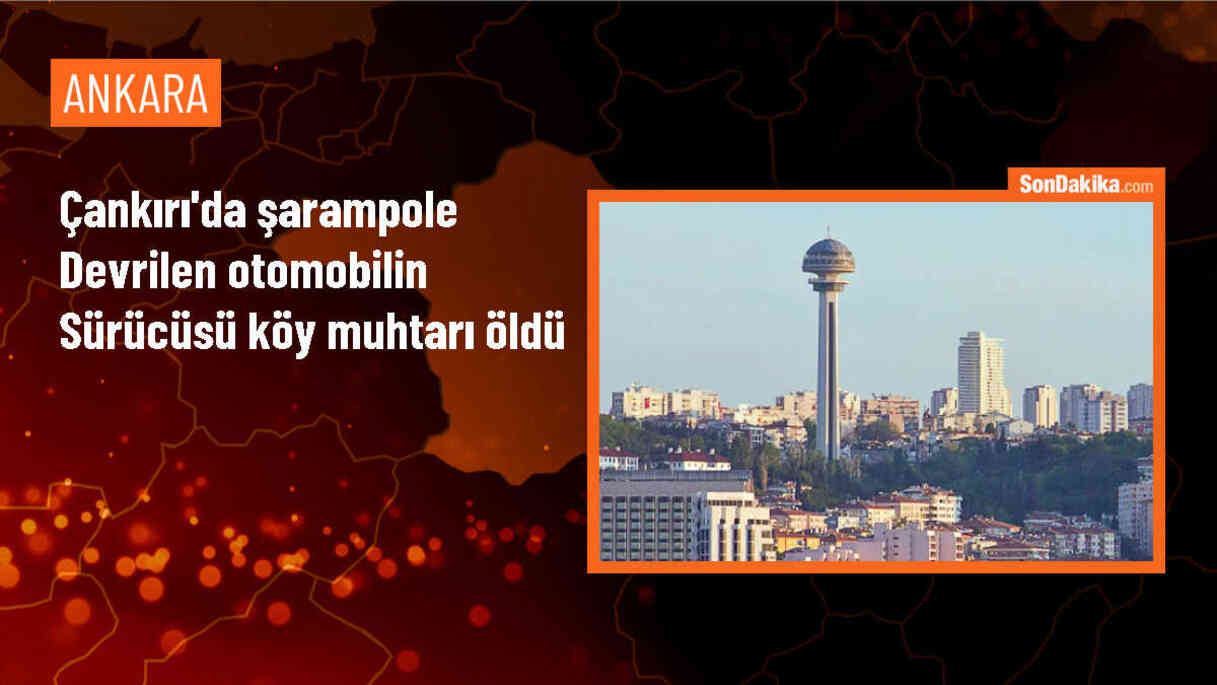 Çankırı\'da Şarampole Devrilen Otomobilin Sürücüsü Hayatını Kaybetti